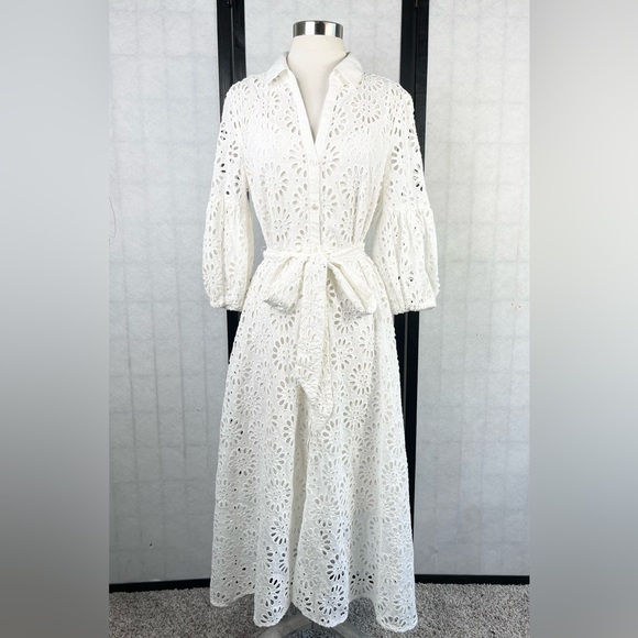 lilly pulitzer white long sleeve dress UPF 50+ Quinn Long Sleeve Maxi Dress
